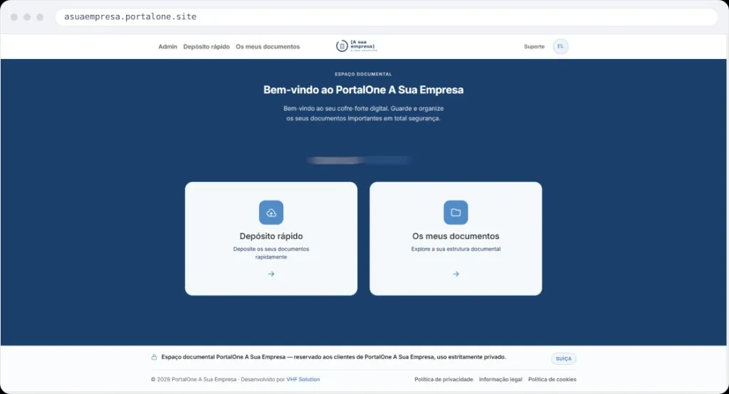 Portal marca branca — A sua empresa